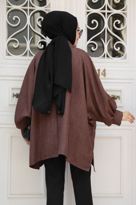 Dark Brown Modest Top 11853KKH